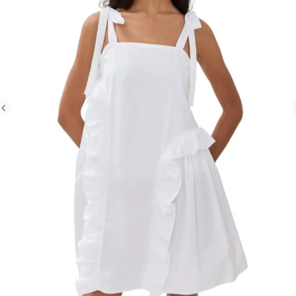 NEW Cecilie Bahnsen Women's Dress Cotton Agata Mini Size US 2 (UK 6) White